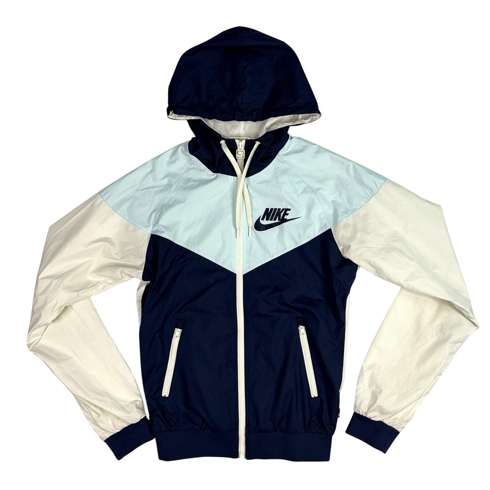 Nike Windrunner Jacket Women's‎ XS Blue White Lightweight Sportswear